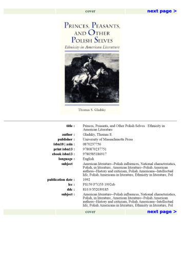 ﻿شاهزادگان، دهقانان و دیگر خودهای لهستانی: قومیت در ادبیات آمریکایی