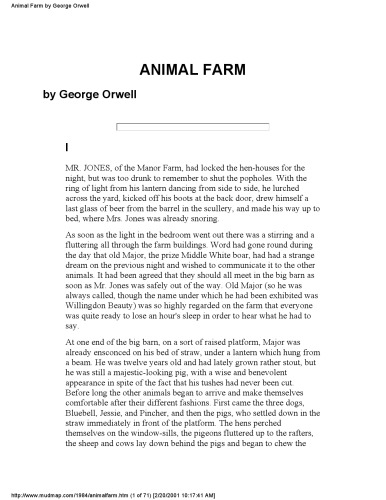 ﻿Animal Farm: Centennial Edition