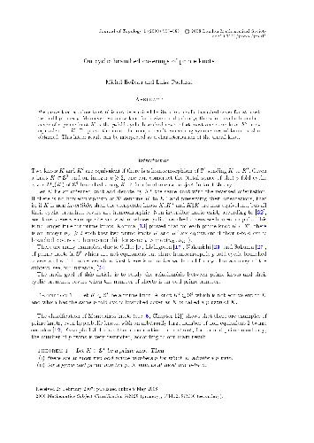 ﻿روی پوشش های منشعب حلقوی گره های اصلی