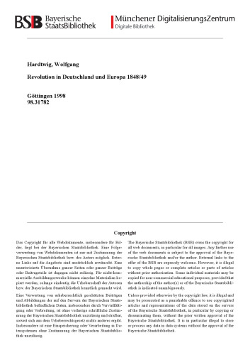 ﻿انقلاب در آلمان و اروپا 1848-49 (مجموعه Vandenhoeck)