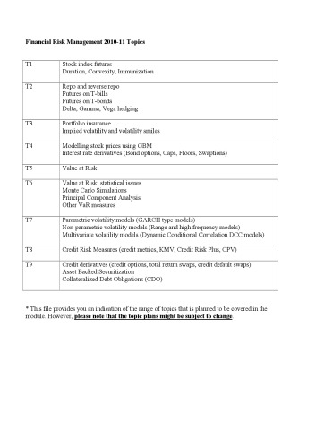 ﻿مدیریت ریسک مالی - مدرسه بازرگانی دورهام