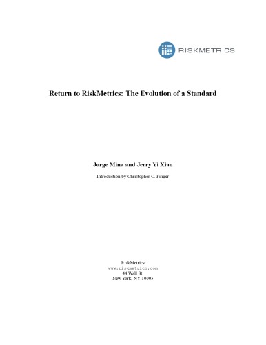 ﻿بازگشت به RiskMetrics: تکامل یک استاندارد