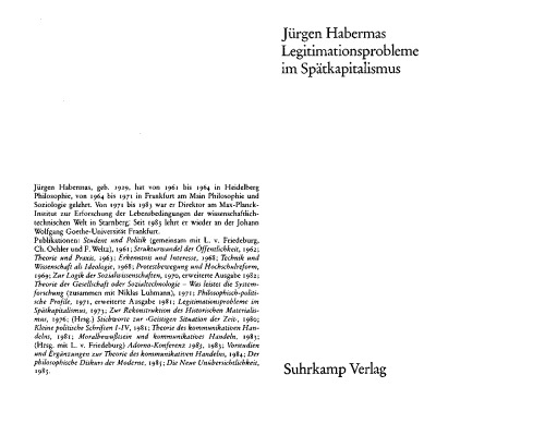 ﻿مشکلات مشروعیت در سرمایه داری متاخر (ویرایش سهرکمپ)