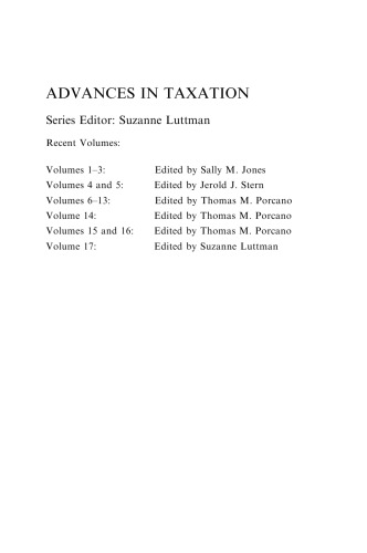 ﻿پیشرفت در مالیات، جلد 18