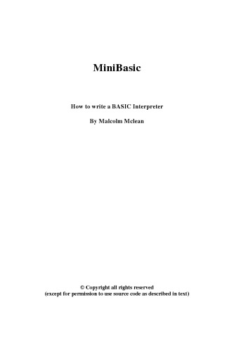 ﻿MiniBasic - نحوه نوشتن مفسر اسکریپت