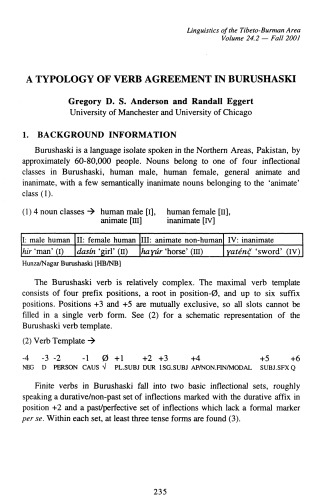 ﻿گونه‌شناسی توافق فعل در بوروساسکی