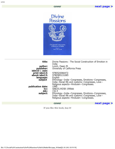 ﻿علایق الهی: ساخت اجتماعی عاطفه در هند
