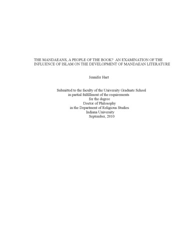 ﻿مندائیان اهل کتاب؟ بررسی تأثیر اسلام در توسعه ادبیات مندایی