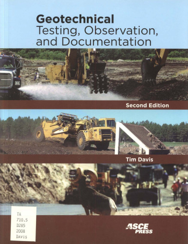 ﻿آزمایش ژئوتکنیک، مشاهده و مستندسازی