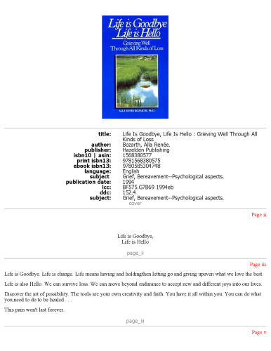 ﻿زندگی خداحافظی است زندگی سلام است: عزاداری خوب از طریق انواع از دست دادن