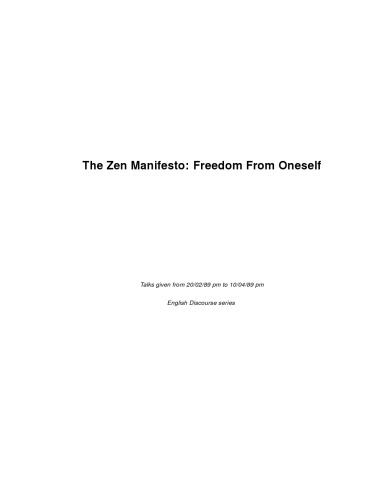 ﻿مانیفست ذن؛ آزادی از خود
