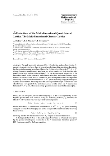 ﻿ارتباطات در فیزیک ریاضی - جلد 196