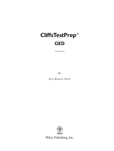 ﻿CliffsTestPrep GED