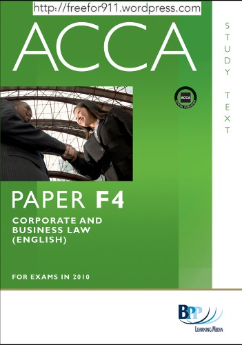﻿ACCA - F4 حقوق شرکت و تجارت (ENG): متن مطالعه