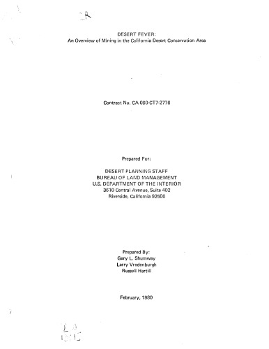 ﻿تب صحرا: مروری بر استخراج معادن در منطقه حفاظت شده کویر کالیفرنیا