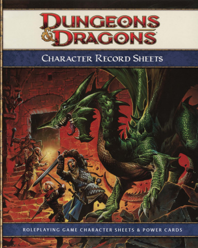 ﻿برگه های ثبت شخصیت (Dungeons & Dragons)