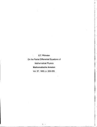 در معادلات دیفرانسیل جزئی فیزیک ریاضی