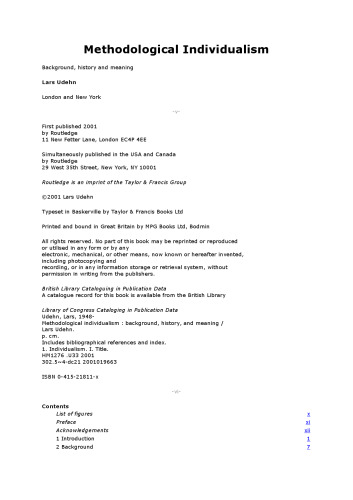 ﻿فردگرایی روش شناختی: پیشینه، تاریخ و معنا