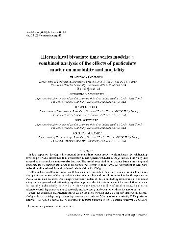 ﻿مدلهای سری متغیر سلسله مراتبی: تجزیه و تحلیل ترکیبی اثرات ذرات معلق بر میزان مرگ و میر