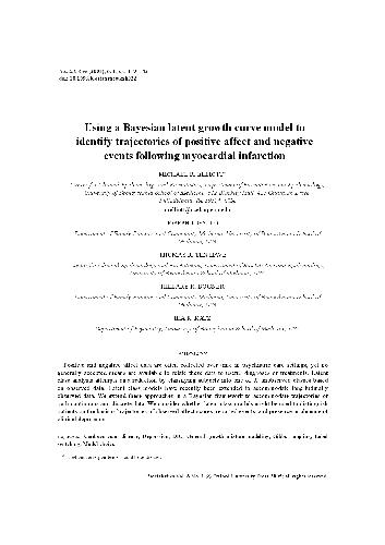 استفاده از یک مدل منحنی رشد نهفته بیزی برای شناسایی مسیرهای تأثیر مثبت و منفی ناشی از انفارکتوس میوکارد