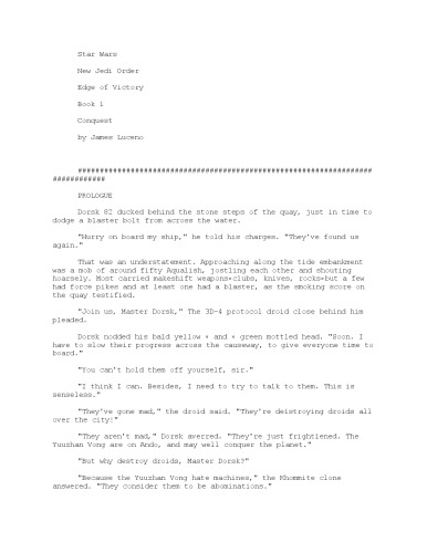 ﻿Conquest: Edge of Victory I (جنگ ستارگان، نظم جدید جدای شماره 7)