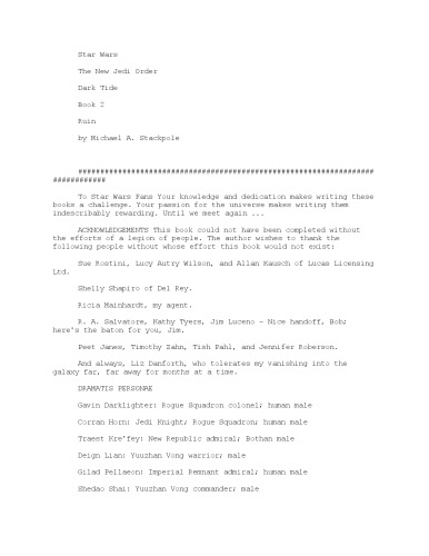 ﻿Dark Tide II: Ruin (جنگ ستارگان: نظم جدید جدای، کتاب 3)