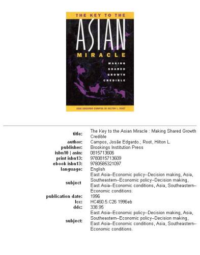 ﻿کلید معجزه آسیایی: اعتبار بخشیدن به رشد مشترک