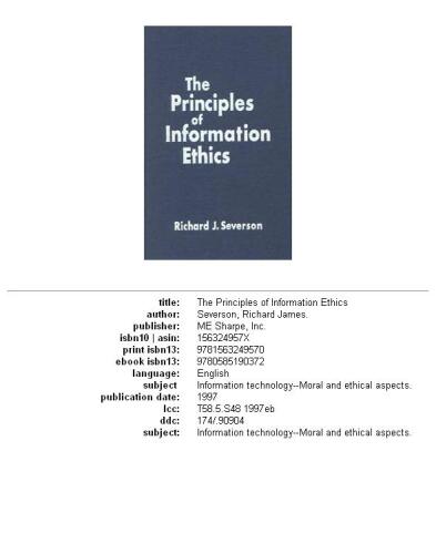 ﻿اصول اخلاق اطلاعاتی