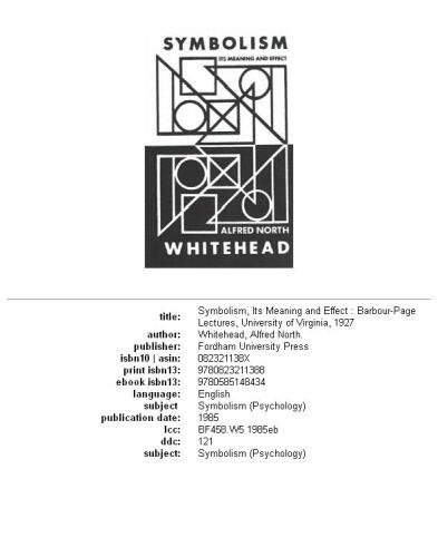 ﻿نمادگرایی: معنا و تأثیر آن (ویرایش جدید) (سخنرانی های باربور پیج ، دانشگاه ویرجینیا ، 1927)