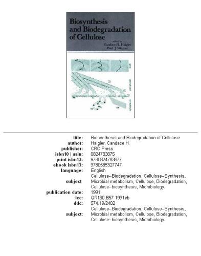 ﻿بیوسنتز و تجزیه بیولوژیکی سلولز