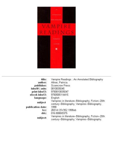 ﻿خواندن خون آشام ها