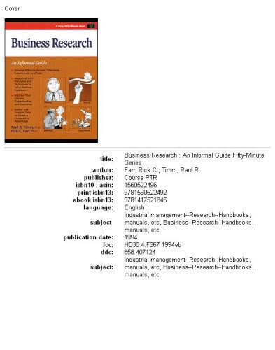 ﻿Crisp: Business Research (کتاب سری پنجاه دقیقه ای)