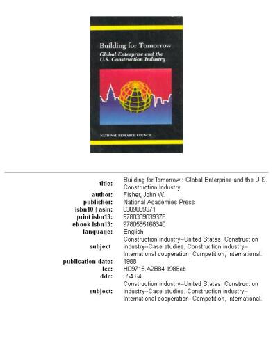 ﻿Building for Tomorrow: Global Enterprise و U.S. Construction Industry