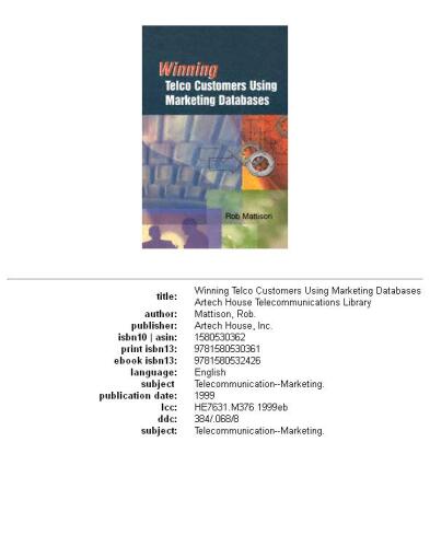 ﻿برنده شدن مشتریان Telco با استفاده از پایگاه های بازاریابی (کتابخانه ارتباطات خانه Artech)