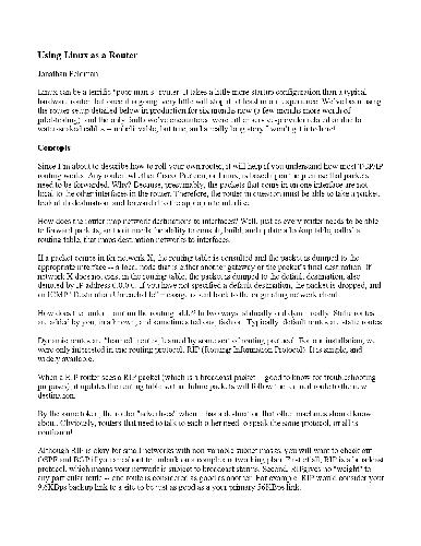 ﻿استفاده از لینوکس به عنوان روتر