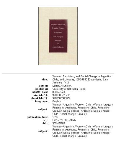 ﻿زنان، فمینیسم و ​​تغییرات اجتماعی در آرژانتین، شیلی، و اروگوئه، 1890-1940 (تولید آمریکای لاتین)