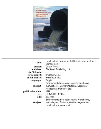 ﻿راهنمای ارزیابی و مدیریت ریسک زیست محیطی