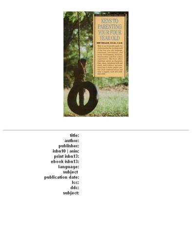 ﻿کلیدهای تربیت فرزند چهار ساله (کلیدهای والدین بارون)