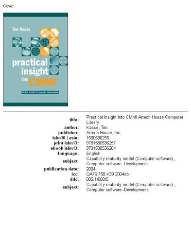 ﻿بینش عملی در مورد CMMI (کتابخانه محاسباتی خانه آرتک)