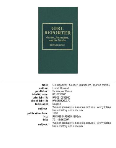 ﻿دختر خبرنگار: جنسیت، روزنامه نگاری و سینما