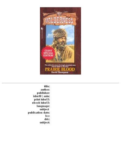 ﻿Preirie Blood (سریال Wilderness)