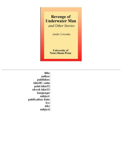 ﻿انتقام مرد زیر آب و داستان های دیگر