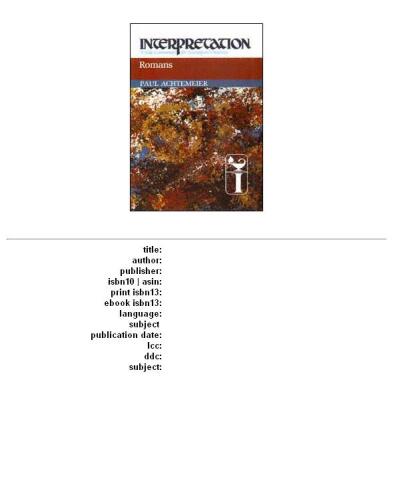 ﻿رومیان (تفسیر، تفسیر کتاب مقدس برای تعلیم و موعظه)