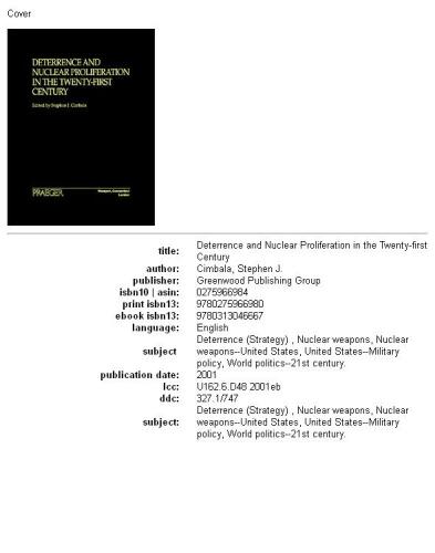 ﻿بازدارندگی و گسترش سلاح های هسته ای در قرن بیست و یکم