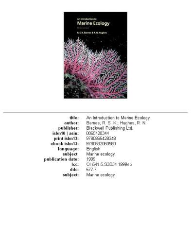 ﻿درآمدی بر اکولوژی دریایی