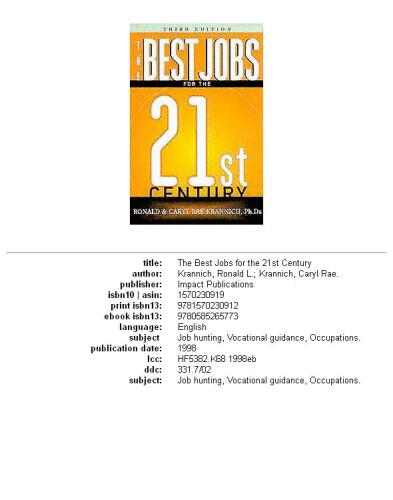 ﻿بهترین مشاغل برای قرن بیست و یکم، ویرایش سوم