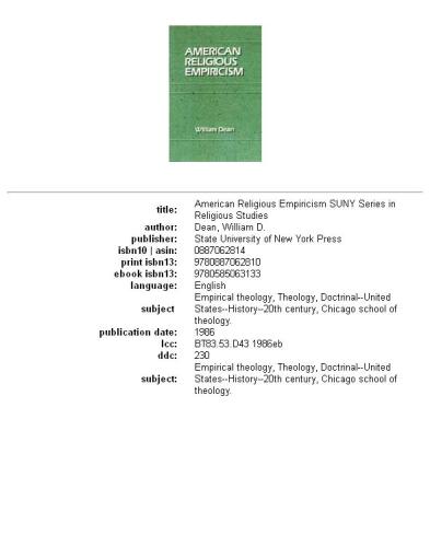 ﻿تجربه گرایی مذهبی آمریکایی