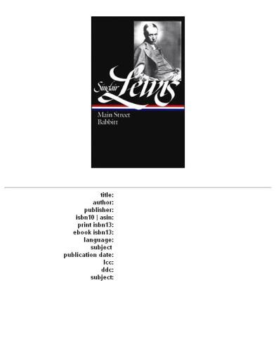 ﻿لوئیس: خیابان اصلی و بابیت (کتابخانه آمریکا)