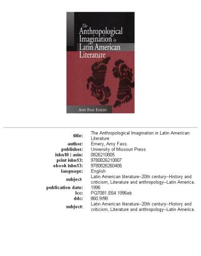 ﻿تخیل انسان شناختی در ادبیات آمریکای لاتین