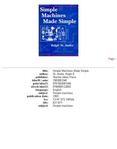 ﻿ماشین های ساده ساخته شده ساده: